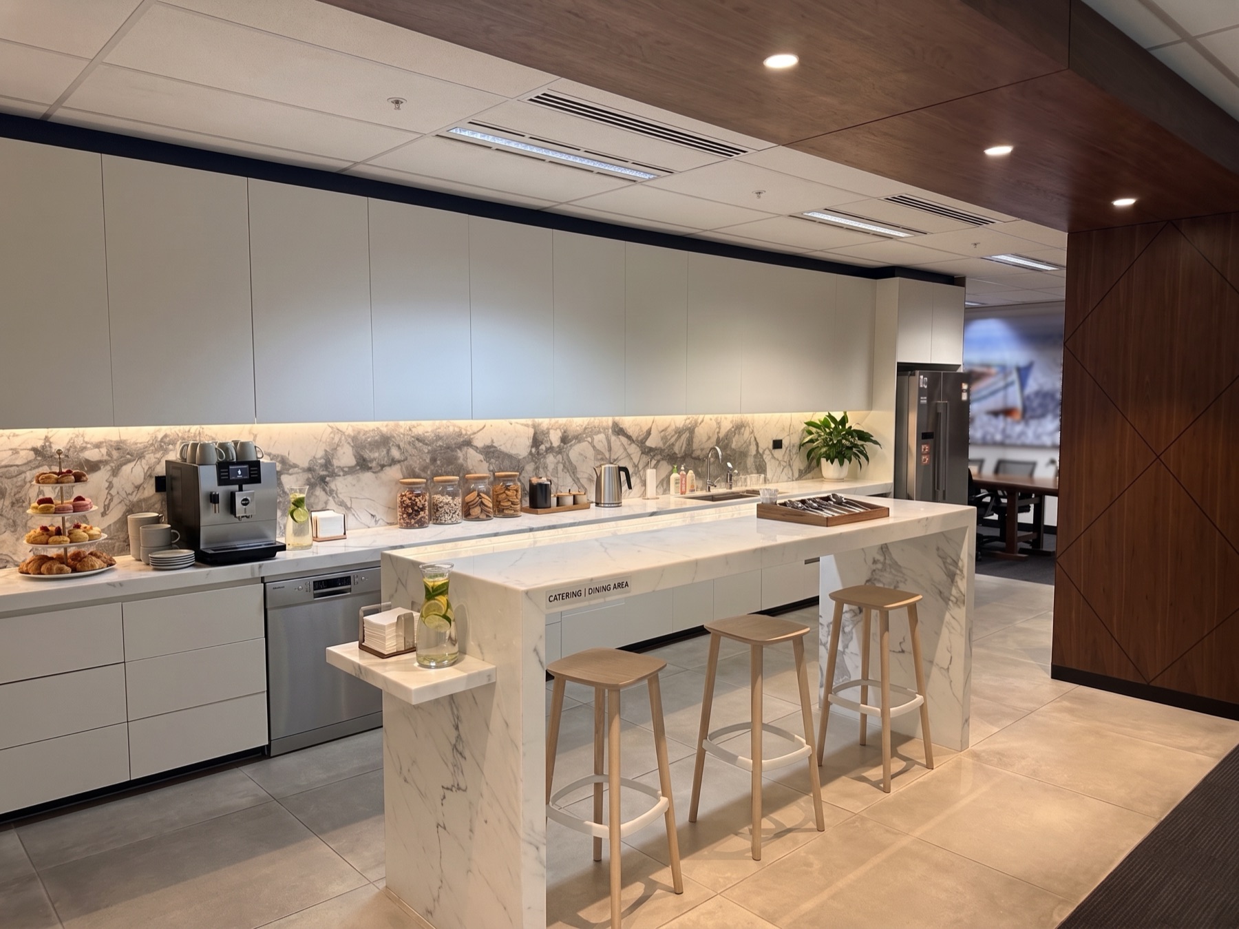 Kitchen & dining at the FarEast Enterprise office, 350 Queen Street, Melbourne